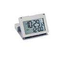 Matte Silver Touch Panel Travel Alarm Clock